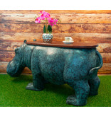 Hippo – Nilpferd Gartenbank Bronze