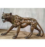 Balam – Jaguar Bronzeskulptur mit toller Patina