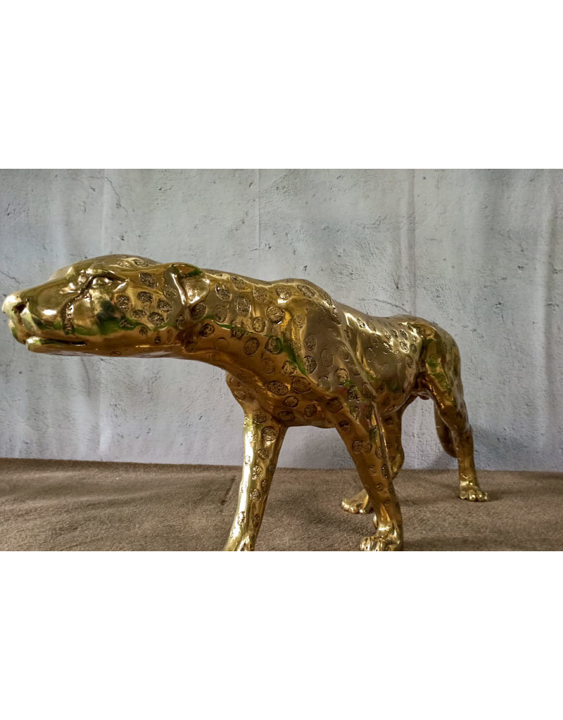 Moyenne Aristea – Goldfarbener Gepard Bronzefigur