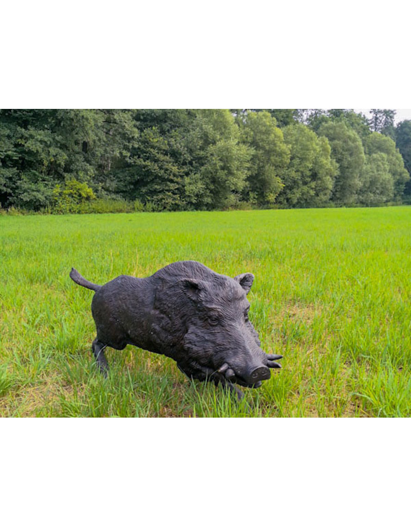 Sus – Bronzeskulptur eines Wildschweins