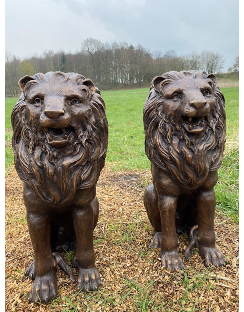 Tuteur Mios – Löwen Paar aus Bronze