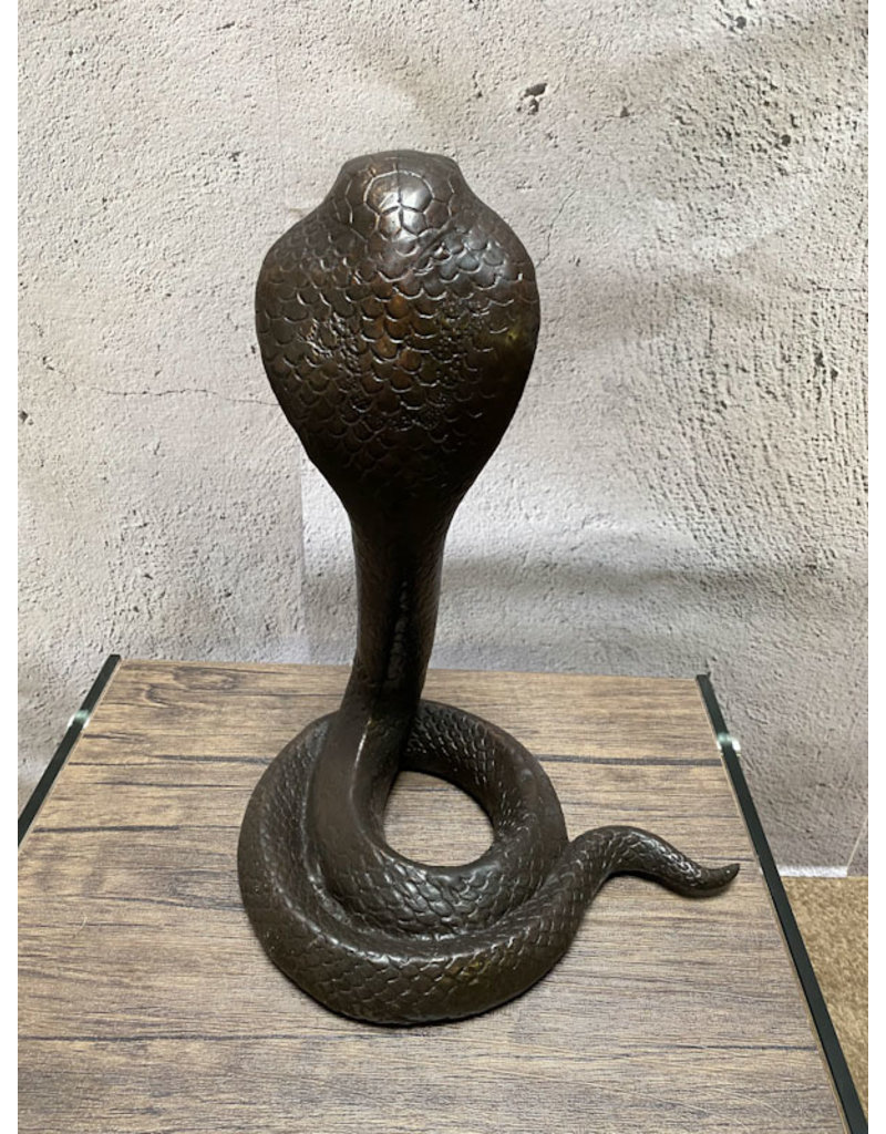 Elapid – Bronzeskulptur einer Kobra