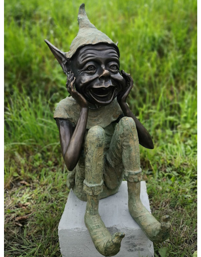 Fridolin – Kobold Bronzefigur Garten