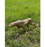 Moyenne Aristea – Goldfarbener Gepard Bronzefigur