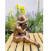 Moritz – Flötenspieler Bronzefigur Wasserspeier