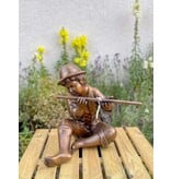 Moritz – Flötenspieler Bronzefigur Wasserspeier