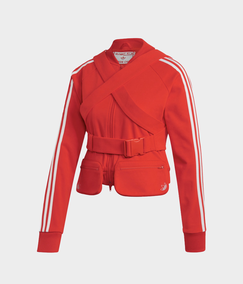 adidas superstar jacket red