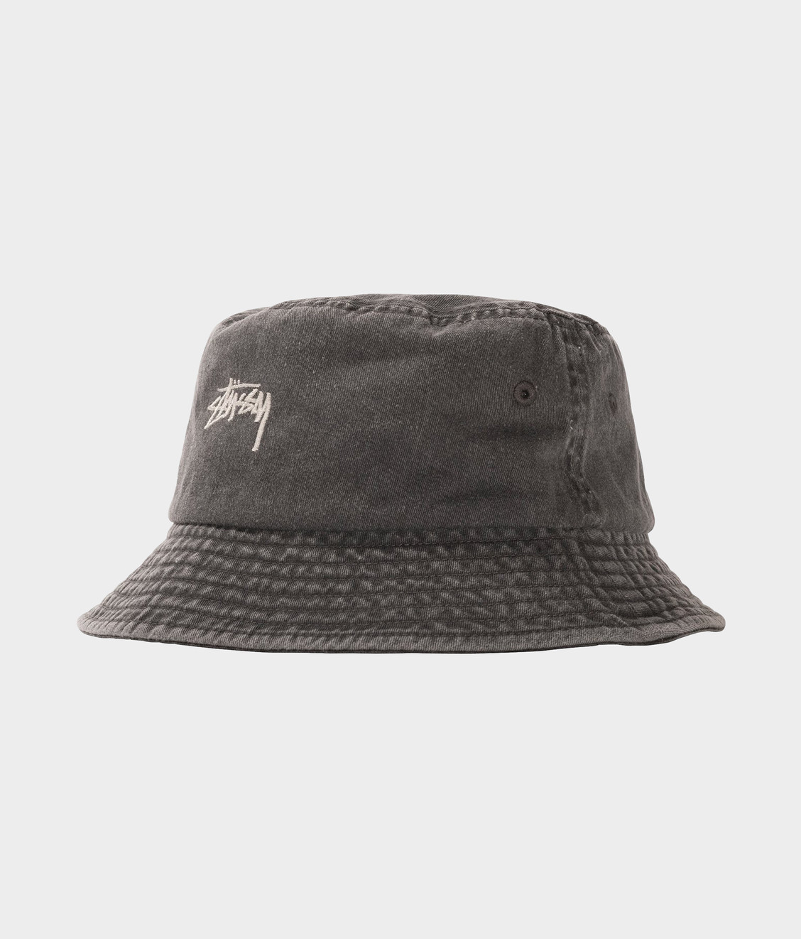 white stussy bucket hat