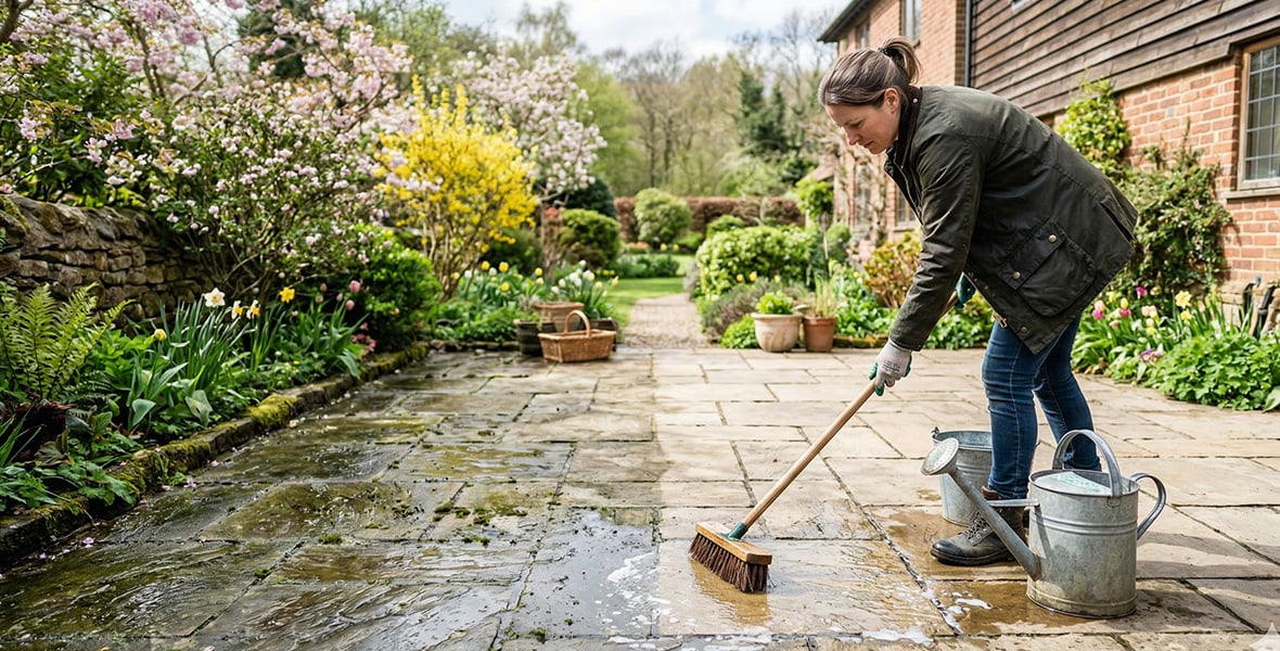 Groene aanslag verwijderen 