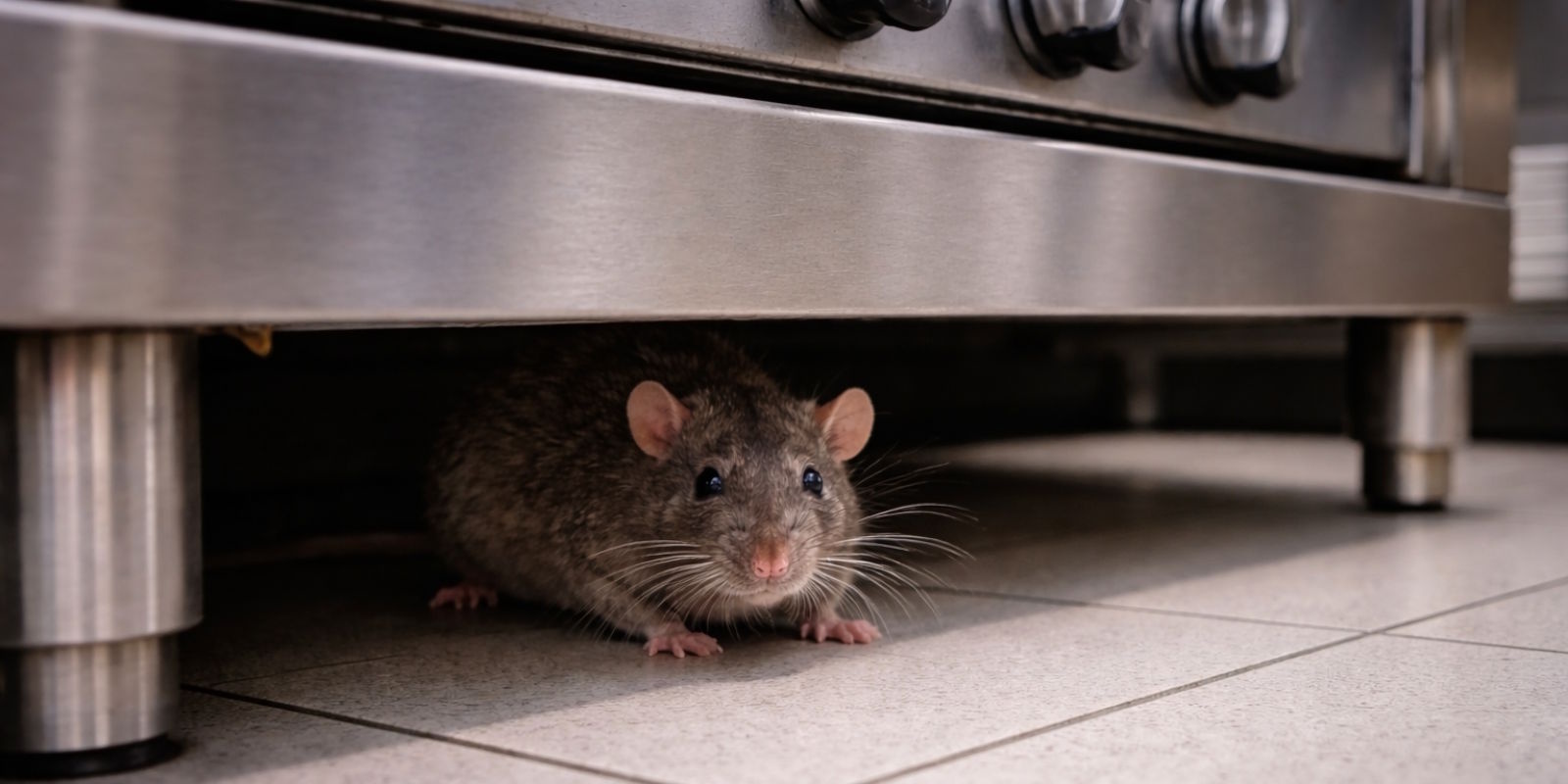 Rat onder het fornuis