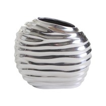 Metal round vase