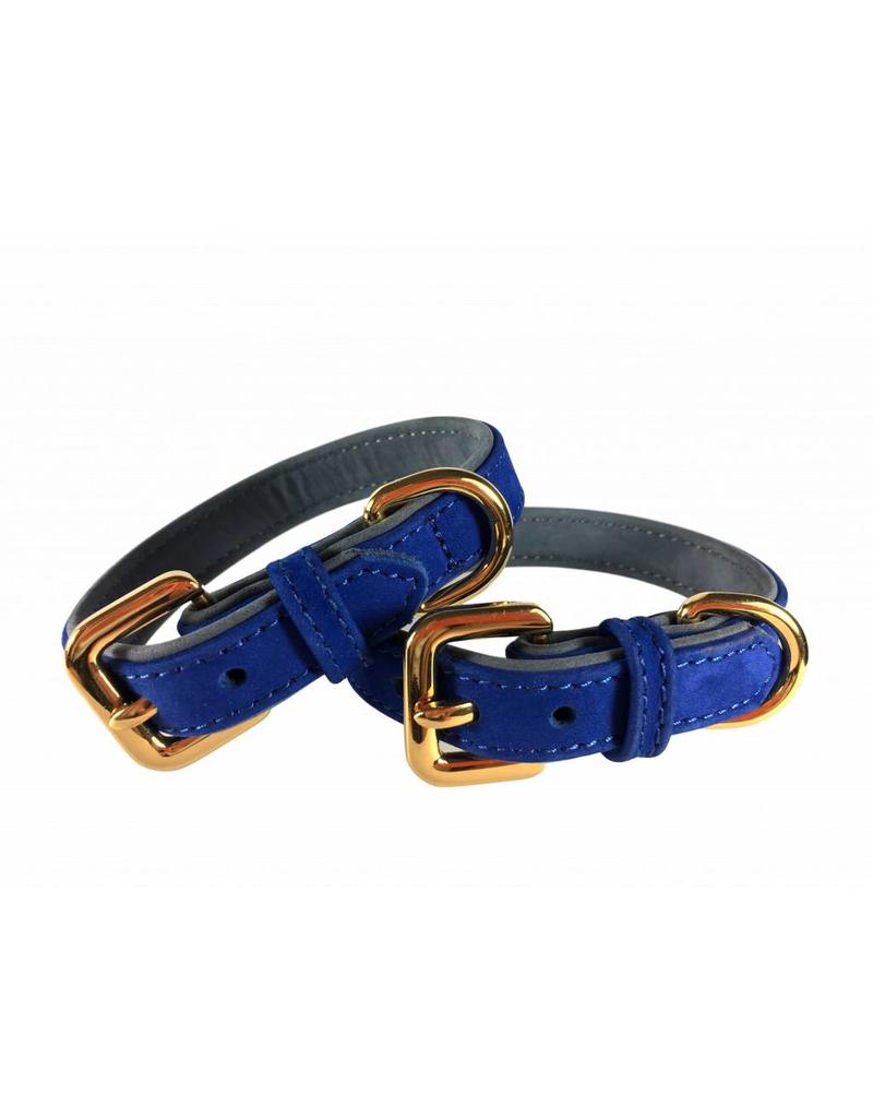 SIMPLY SMALL Leather dog collar - royal blue - SIMPLY SMALL