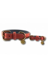 SIMPLY SMALL Leather dog collar - salmon pink - SIMPLY SMALL