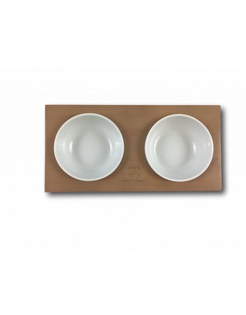 SIMPLY SMALL Feeding bowl - wood and ceramic - cappuccino - SIMPLY SMALL