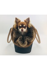 SIMPLY SMALL Luxurious fur dog carrier