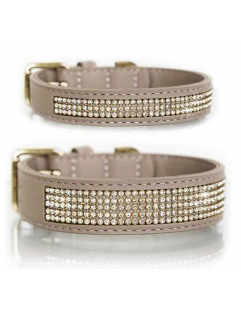 Collar Boreal Taupe beige/gold strass Milk & Pepper