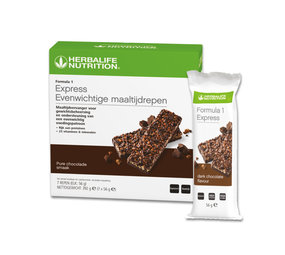Herbalife F1 Express maaltijdreep Chocolade Herbalife F1 Express maaltijdreep Chocolade