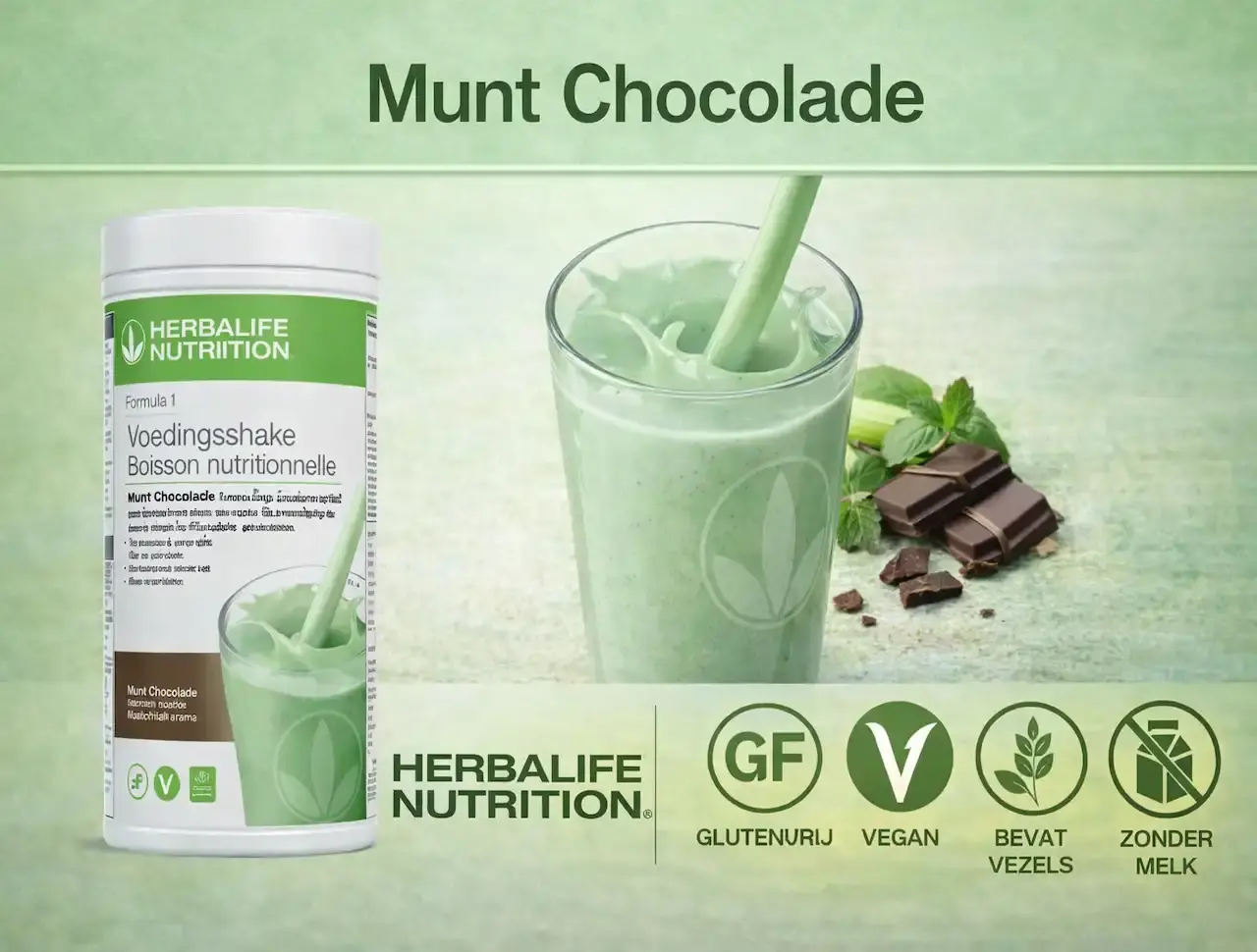 Herbalife F1 Shake Munt chocolade