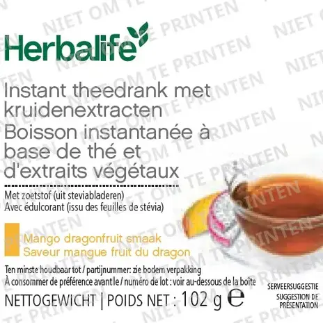 Herbalife Instant Theedrank Mango Dragonfruit 102 gr Herbalife Instant Theedrank Mango Dragonfruit 102 gr