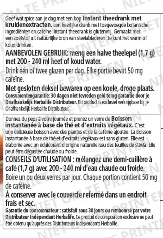 Herbalife Instant Theedrank Mango Dragonfruit 102 gr Herbalife Instant Theedrank Mango Dragonfruit 102 gr