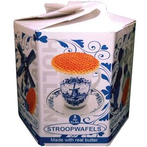 Stroopwafel in Delfts blauwe Hexa box