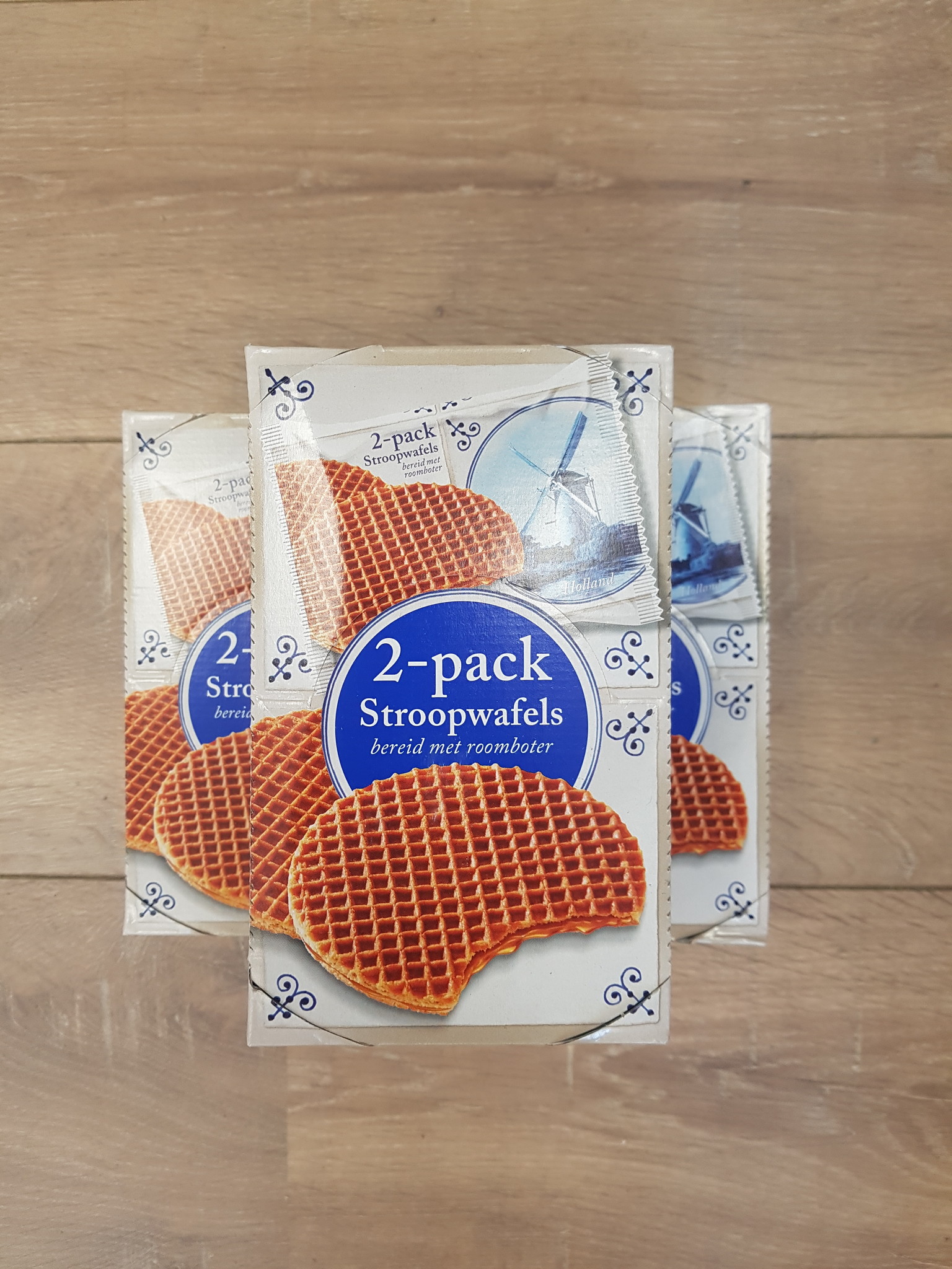 Delft Blue Stroopwafels Stroopwafels Delfts Blauw Displayboxen Tripple (2-pack )