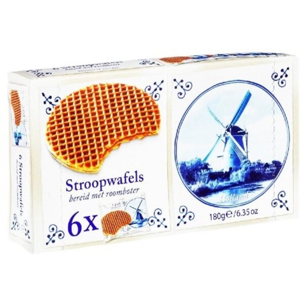 Delft Blue Stroopwafels Stroopwafels Delfts Blauw 12 pakjes met 6 stroopwafels