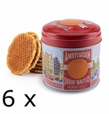 6 pieces Amsterdam Stroopwafel tin