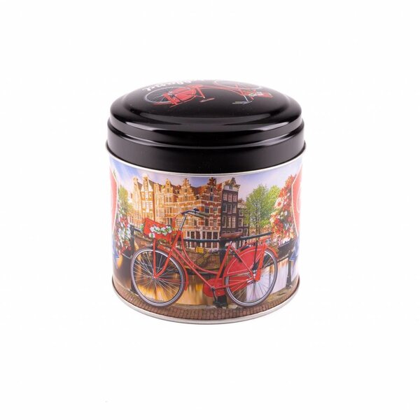 Stroopwafel World 12 stuks Holland fiets stroopwafel blik
