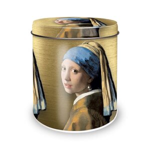 Vermeer het meisje met de Parel Blik gevuld met stroopwafels