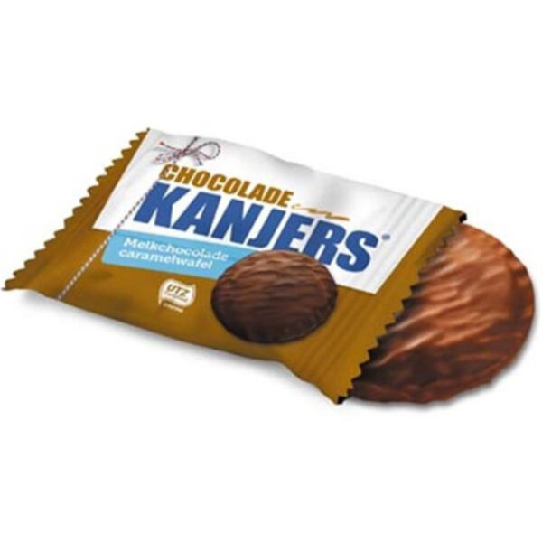 Kanjers Mini Chocolade Kanjers Stroopwafels in luxe uitdeel box (120 stuks)