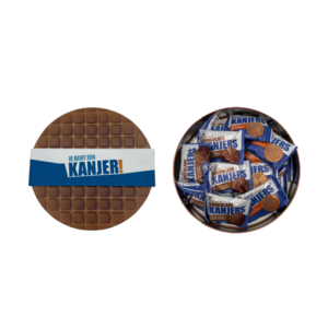 Stroopwafel Blik 3D Je bent een kanjer ( Chocolade + Original stroopwafels)