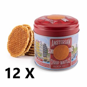 12 stuks Amsterdam Stroopwafel blik