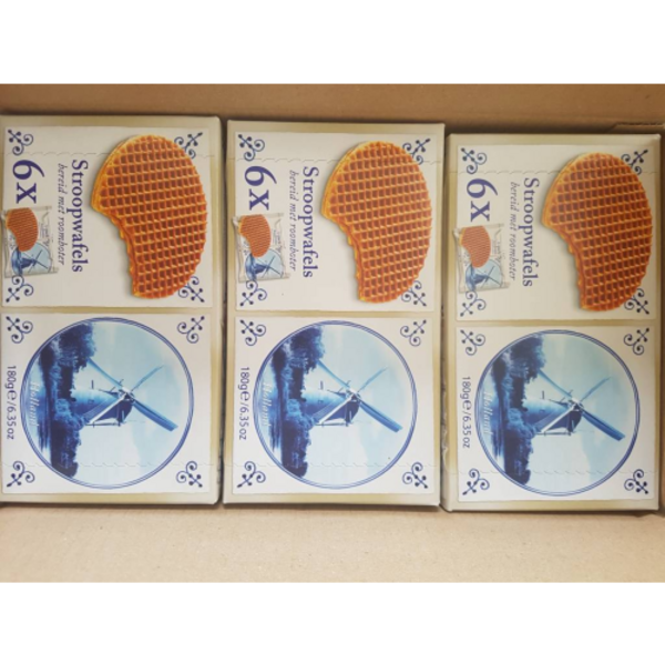 Delft Blue Stroopwafels One pack - 10 Boxes (120 Packets)