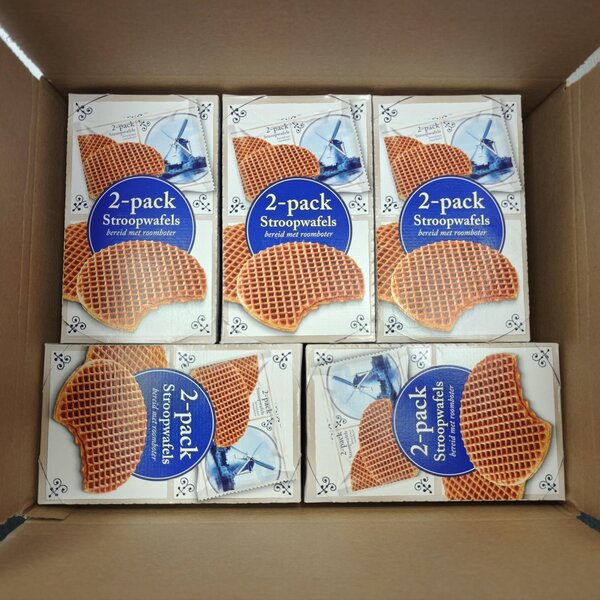 Delft Blue Stroopwafels 2 pack - 25 Doos ( 125 displaybox)