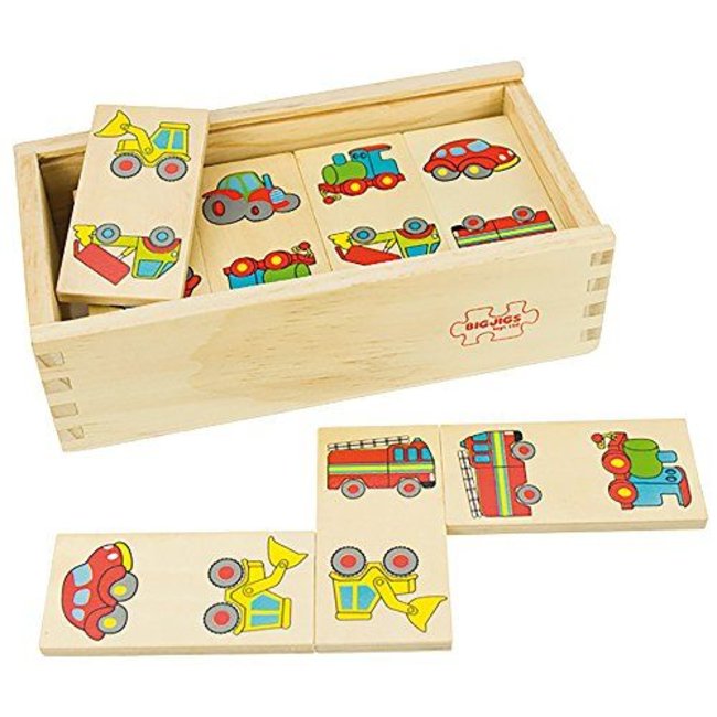 BigJigs Spel - Domino - Transport