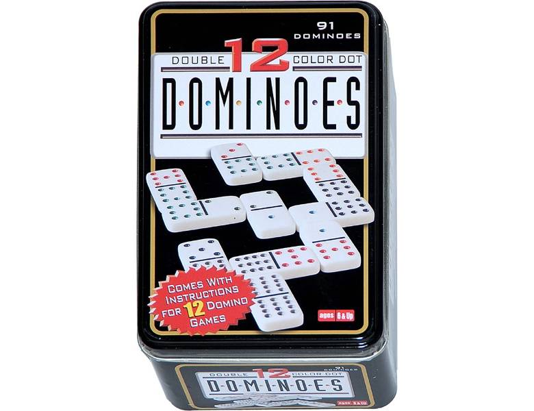 Spel - Domino dubbel 12 - In blik - 91dlg.*