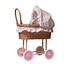 Egmont Poppenwagen - Riet - Bloem bekleding - 44x27x58cm