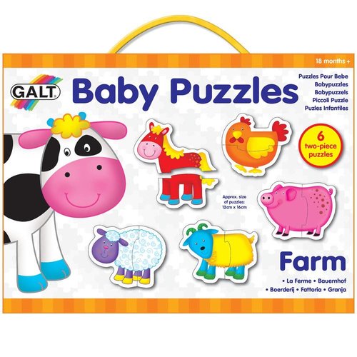 Galt Galt - Baby puzzels - Boerderij - 6x2st. Galt Galt - Baby puzzels - Boerderij - 6x2st.