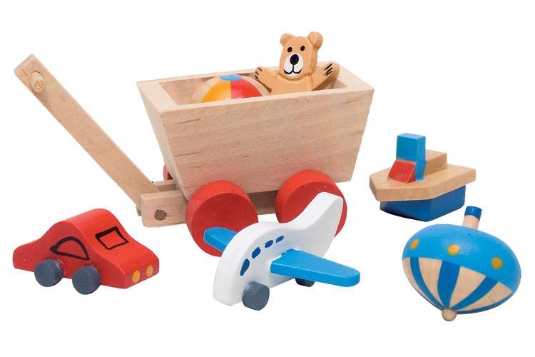 Poppenhuis accessoires - Kinderkamer - 7dlg.