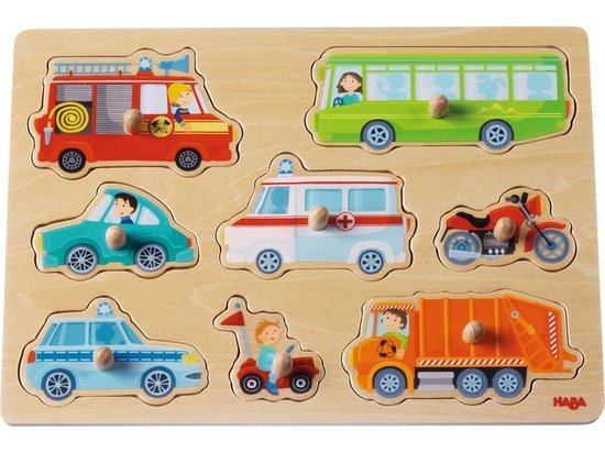 Puzzel - Inlegpuzzel - Voertuigenwereld - 8st.
