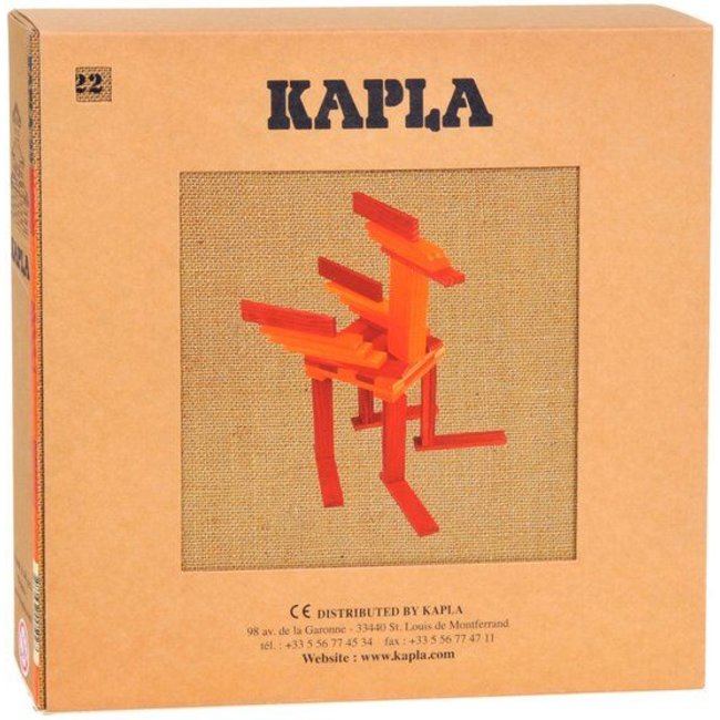 Kapla Plankjes - Kapla - Rood & oranje - 40st. - Incl. boek