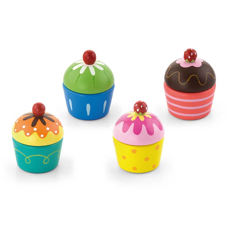 Speelgoedeten - Cupcakeset - 4dlg.