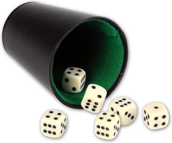 Dobbel/pokerbeker - 9cm