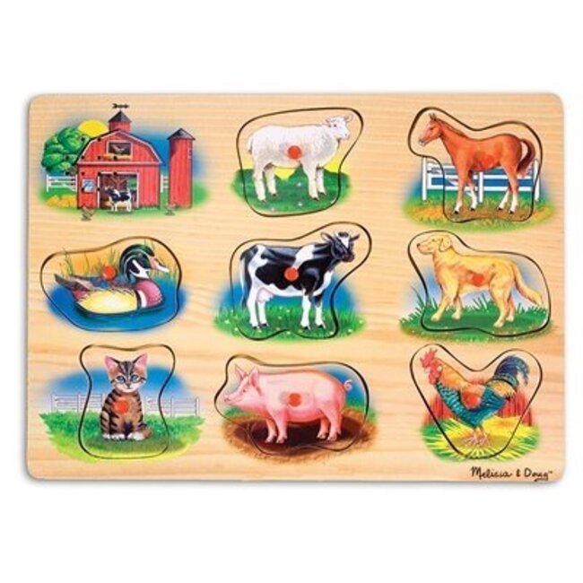 Melissa & Doug Puzzel - Boerderij - Met geluid - 8st.