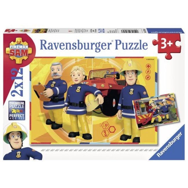 Ravensburger Puzzel - Brandweerman Sam - Aan het werk - 2x12st.