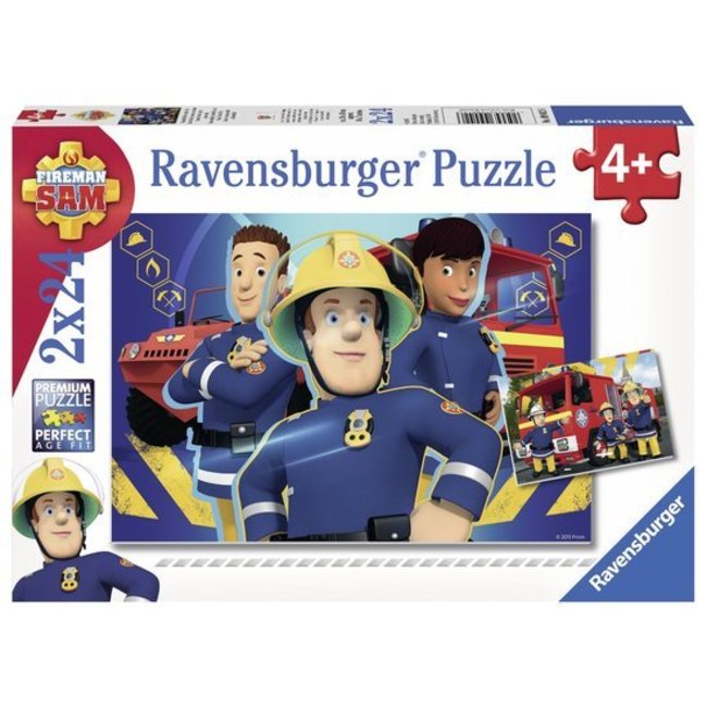 Ravensburger Puzzel - Brandweerman Sam helpt je uit de brand - 2x24st.