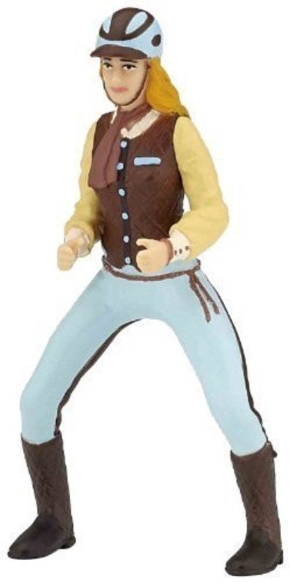 Speelfiguur - Mens - Amazone - Blauwe paardrijbroek