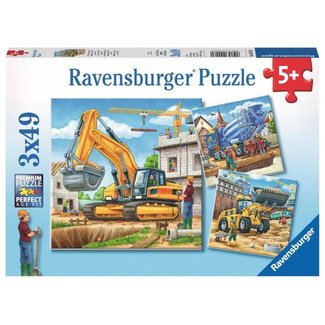 Ravensburger Puzzel - Grote Bouwvoertuigen - 3x49st.