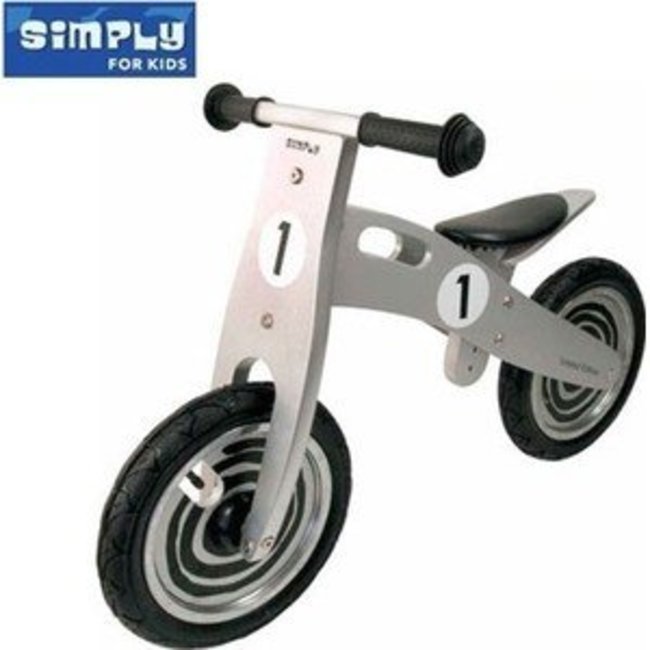 Simply for Kids Tweewieler - Zilver/zwart - 3+